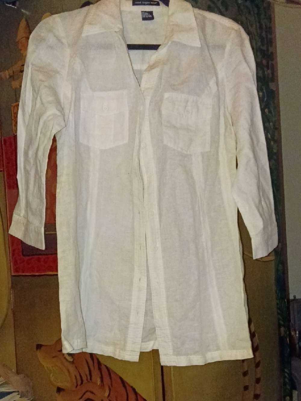 Saint Tropez West Cream Linen-Cotton Shirt